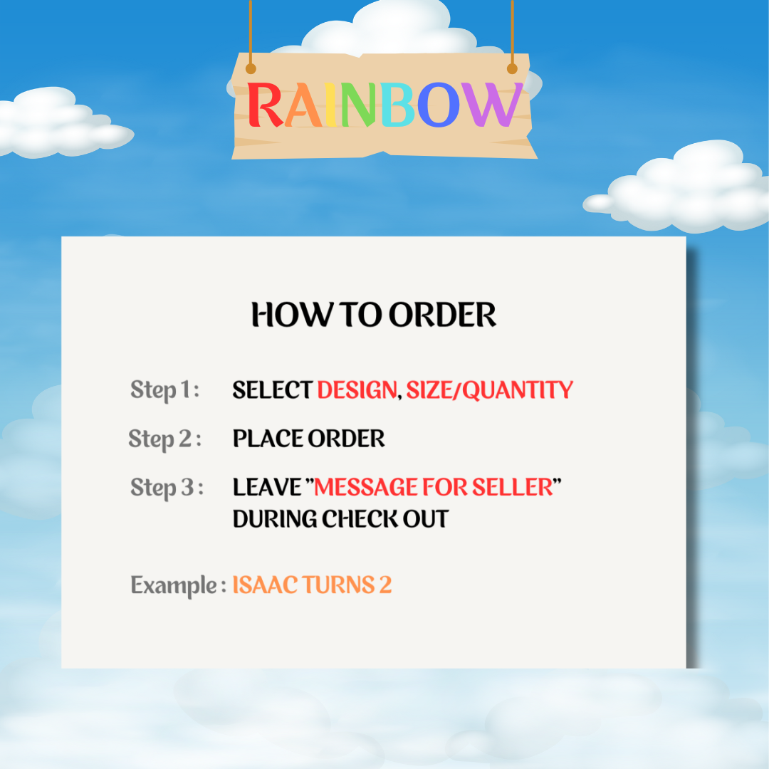 Rainbow Birthday Stickers