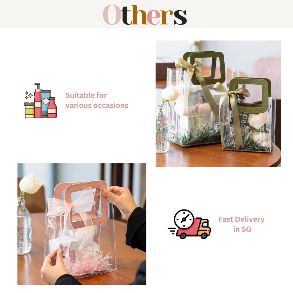 PVC Clear Gift Bag (Thick Handle)
