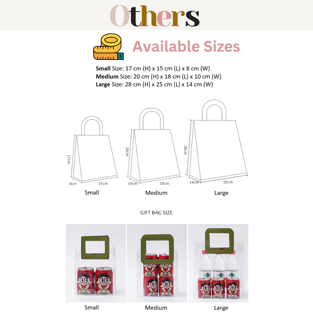 PVC Clear Gift Bag (Thick Handle)