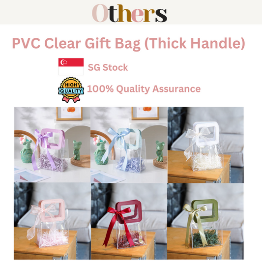 PVC Clear Gift Bag (Thick Handle)